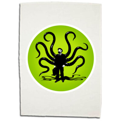 The 8 Arms of Highly Effective Cthulhu - Boutique Linen/Cotton Tea Towel (Best Seller) Thumbnail
