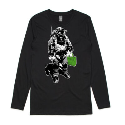 Need Anything From The Shops? - Ink Longsleeve Mens Tee (Clearance) Thumbnail