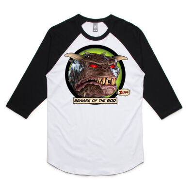 Beware Of The God - 3/4 Raglan Tee Unisex Thumbnail
